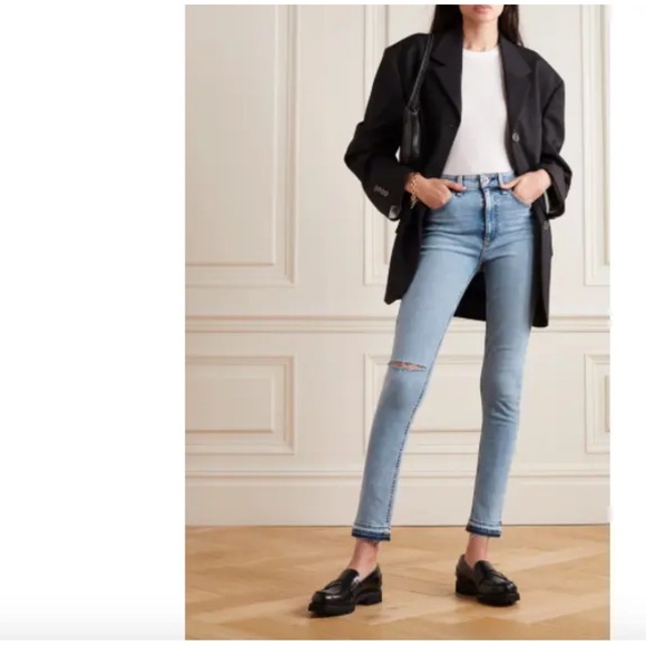 Rag & Bone Nina High-Rise Release Hem Skinny Jeans in Montrose Size 32 - Picture 2 of 12